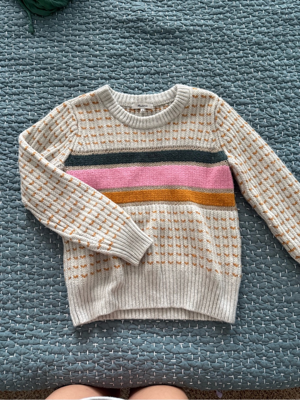 Madewell Women’s Cream Crewneck Sweater